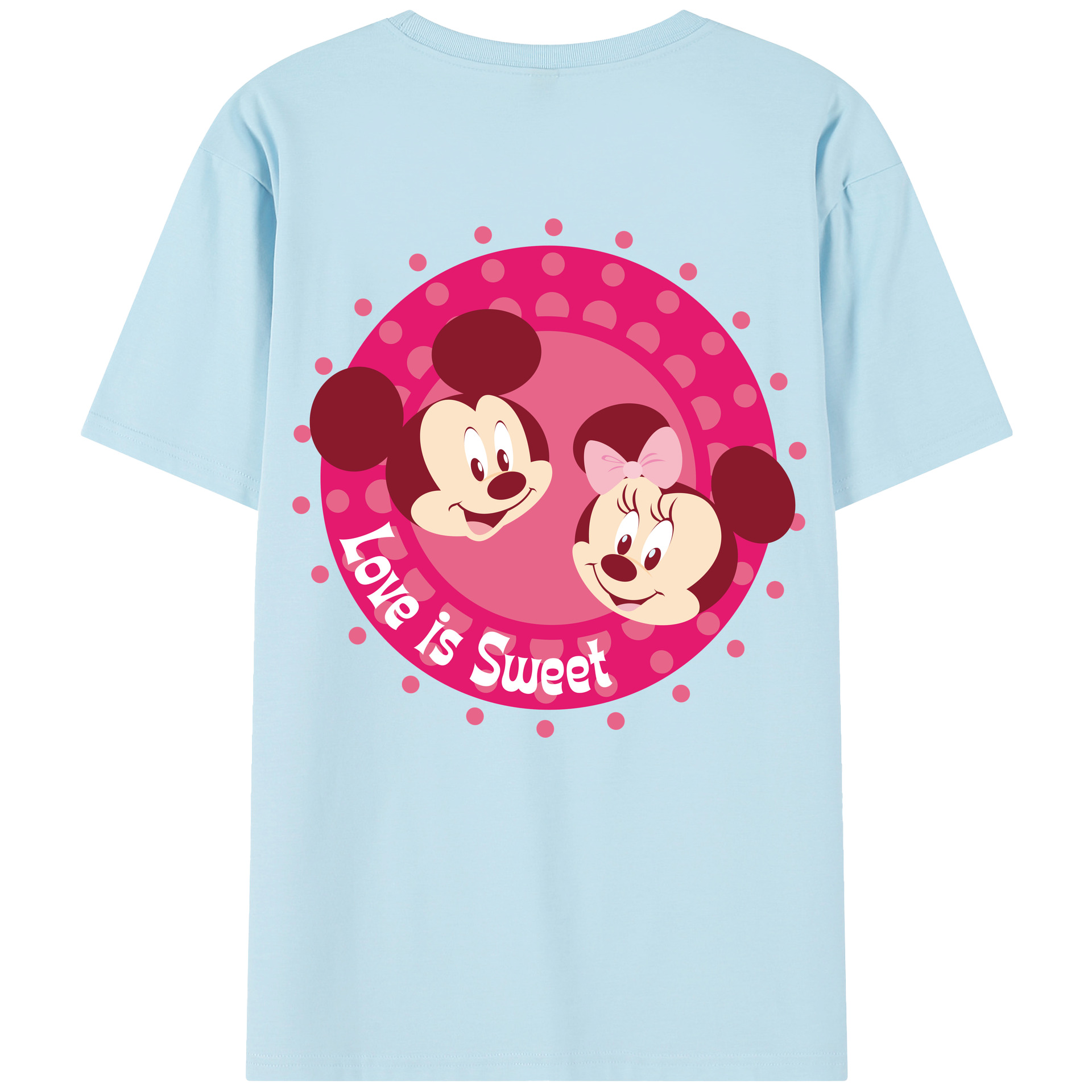 （画像用） ミッキーマウス Mickey Mouse 綿100％半袖Tシャツ（背面プリント）